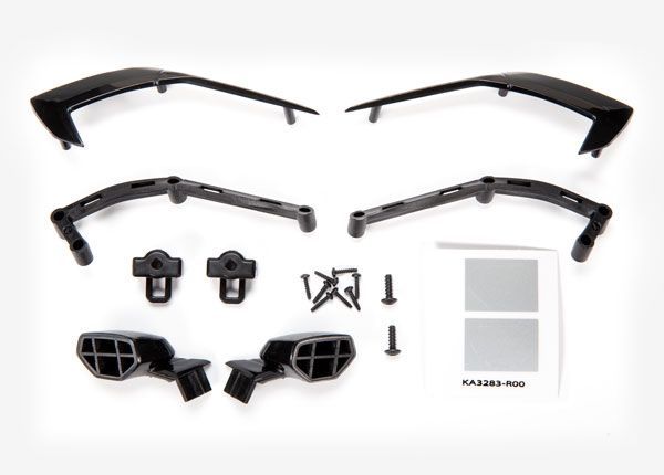 Traxxas Mirrors, Side (left & right)/ Mounts (left & right)/