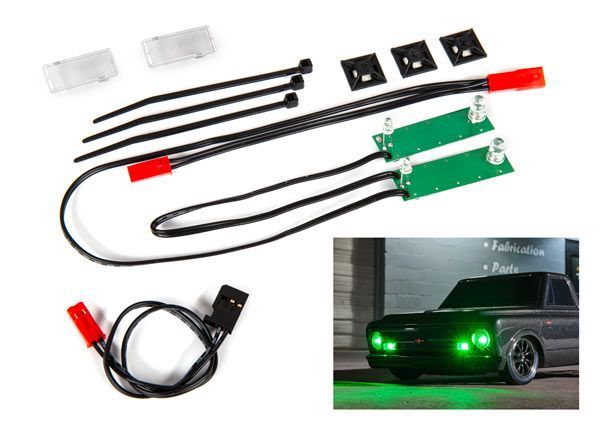 Traxxas LED Light Set, Front, Complete (green)