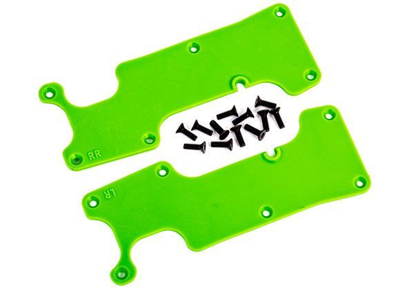 Traxxas Suspension Arm Covers, Green, Rear (left and right)/