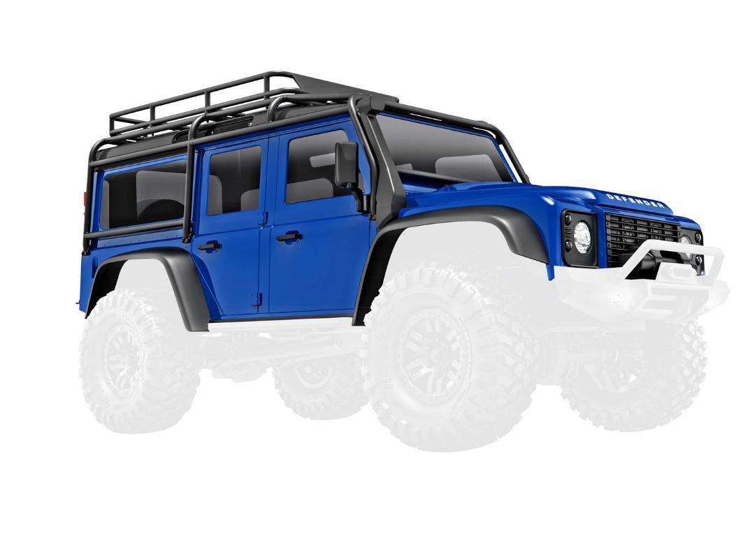 Traxxas Body, Land Rover Defender, Complete, Blue