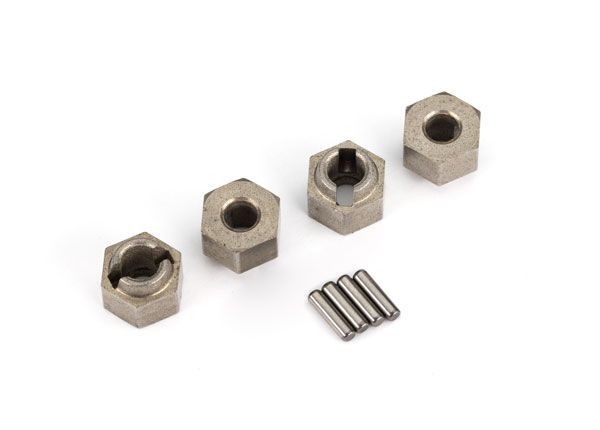 Traxxas Wheel Hubs, 7mm Hex (4)/ Axle Pins (4)