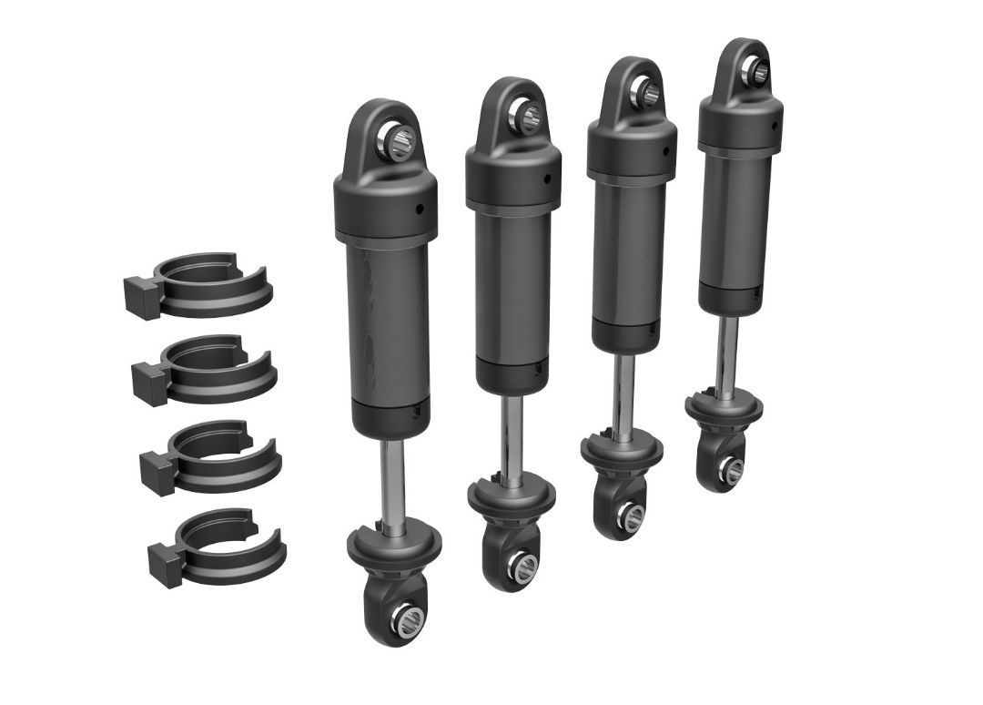 Traxxas Shocks, GTM, 6061-T6 Aluminum (Dark Titanium-Anodized)