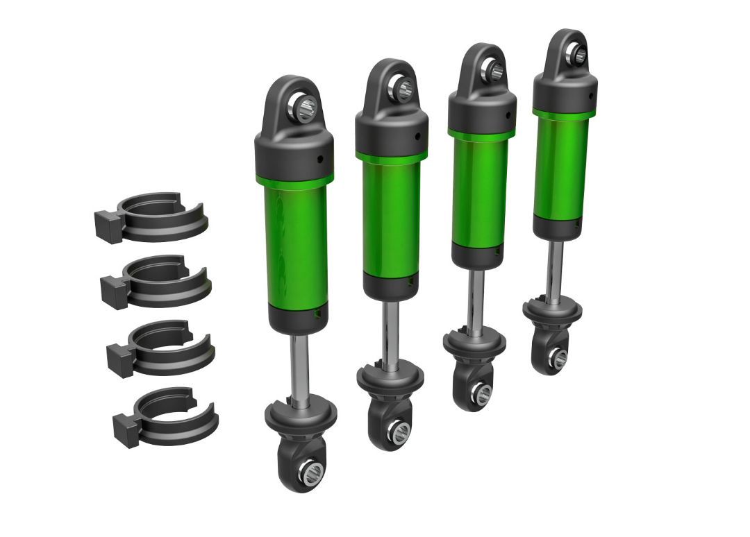 Traxxas Shocks, GTM, 6061-T6 Aluminum (Green-Anodized)