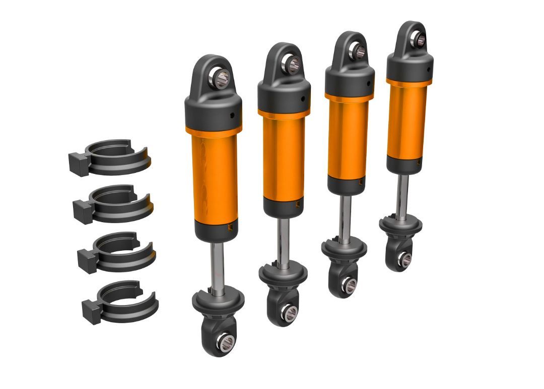 Traxxas Shocks, GTM, 6061-T6 Aluminum (Orange-Anodized)