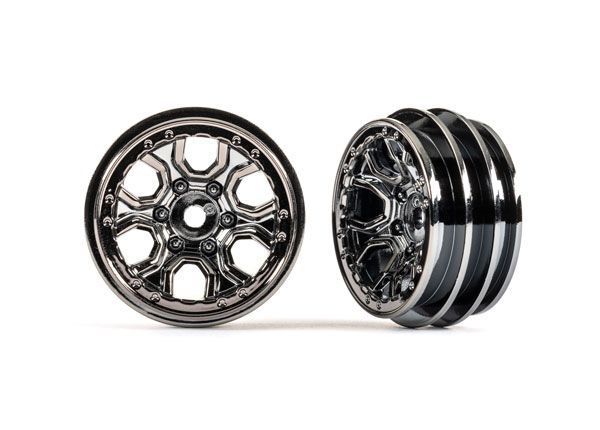 Traxxas Wheels, 1.0\"\" (Black Chrome) (2)