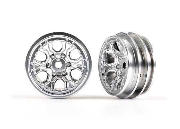 Traxxas Wheels, 1.0\"\" (Statin Chrome) (2)