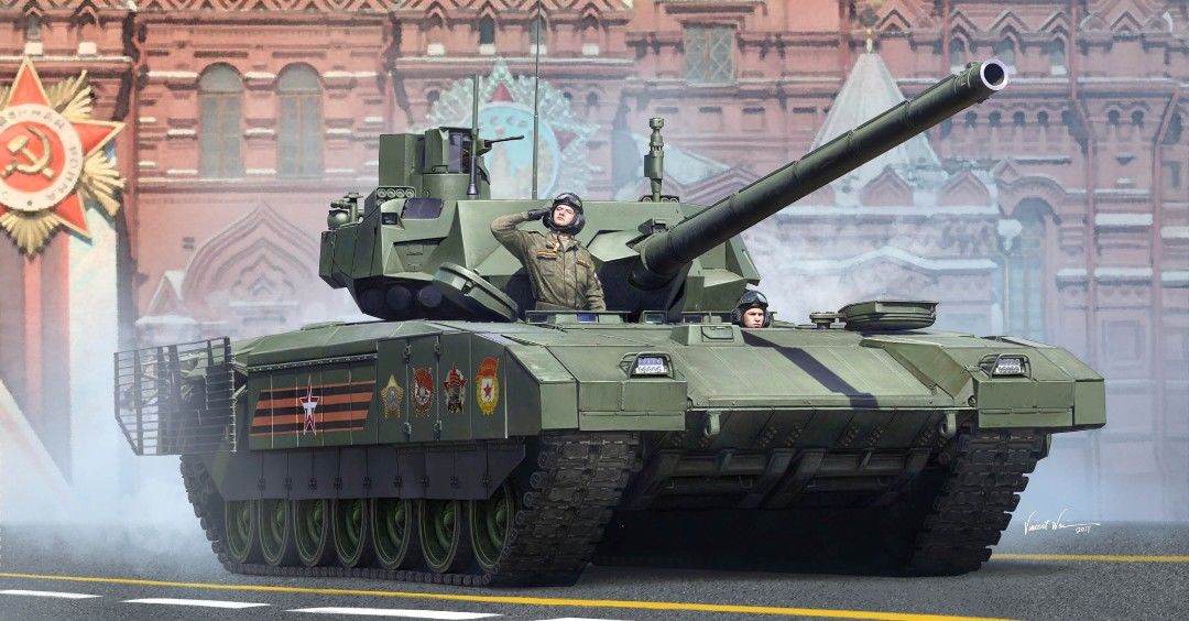 Trumpeter 1/35 Scale Russian T-14 Armata MBT Model Kit - Click Image to Close