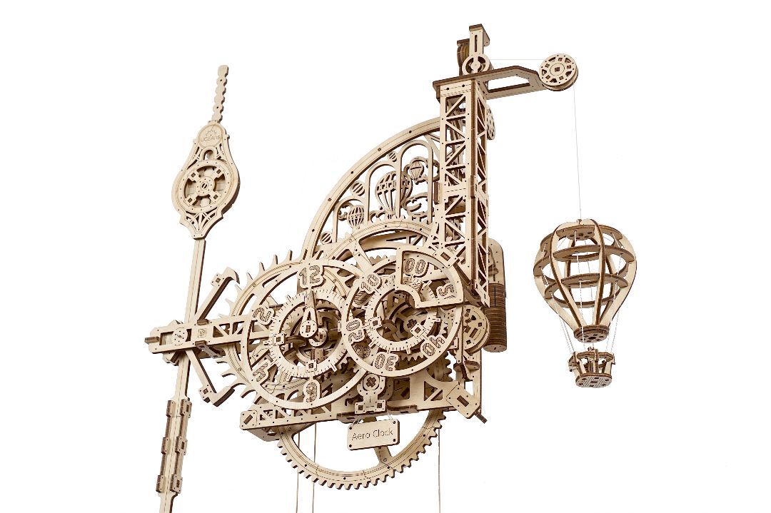 UGears Aero Clock - Wall Clock with Pendulum - 320 Pieces