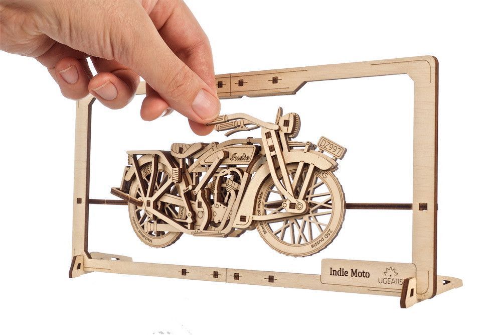 Ugears Indie Moto 2.5D Puzzle - 42 Pieces