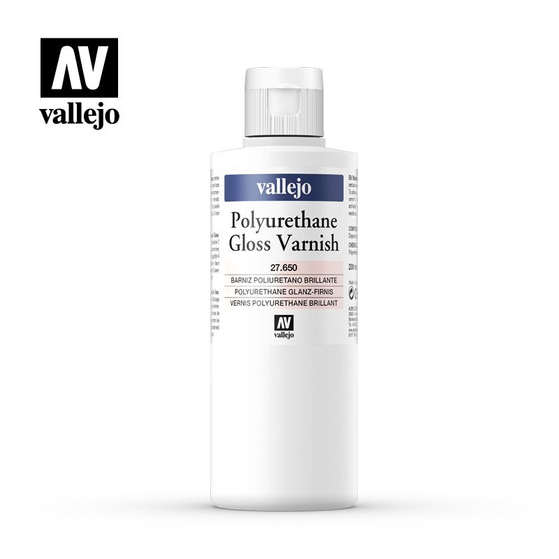 Vallejo Waterbased Polyurethane - Gloss Varnish - 200ml - Click Image to Close