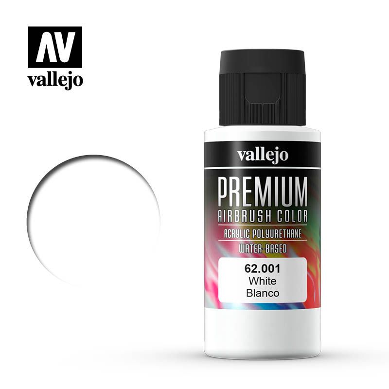 Vallejo Premium Airbrush Colour - White - 60ml