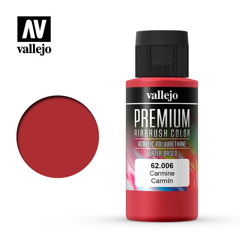 Vallejo Premium Airbrush Colour - Carmine - 60ml