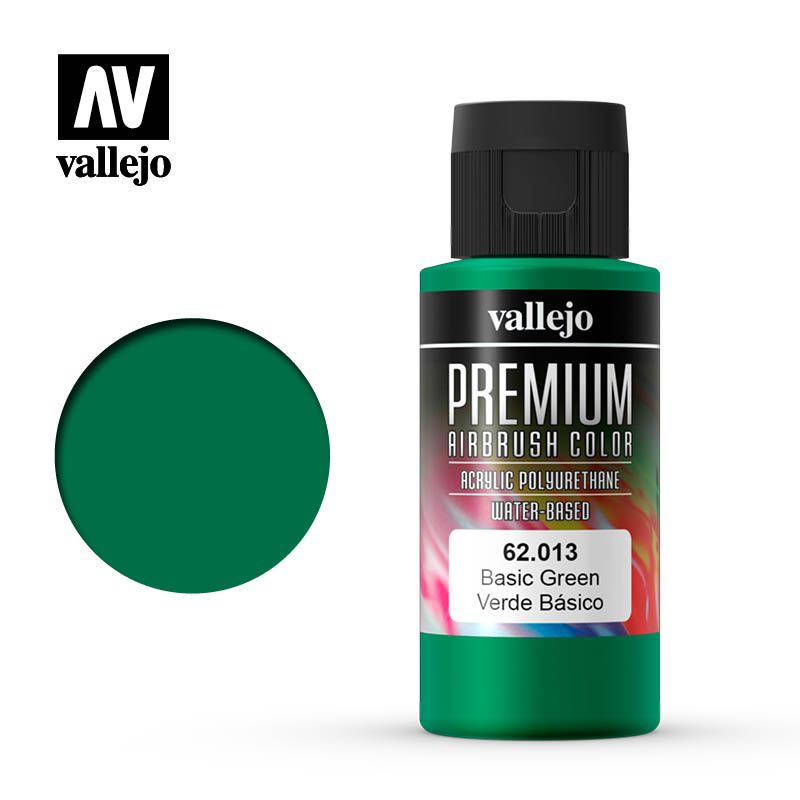 Vallejo Premium Airbrush Colour - Basic Green - 60ml