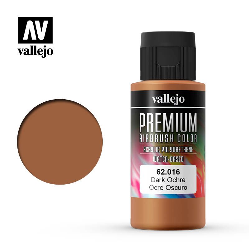 Vallejo Premium Airbrush Colour - Dark Ochre - 60ml