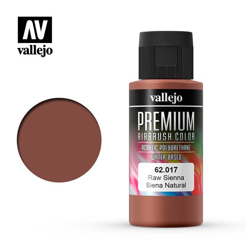 Vallejo Premium Airbrush Colour - Raw Sienna - 60ml - Click Image to Close