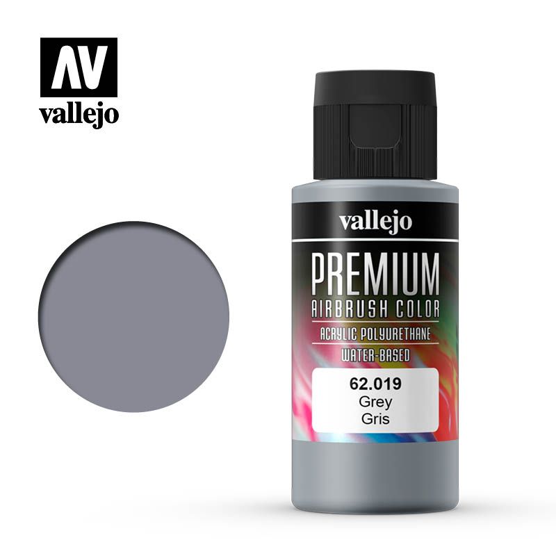 Vallejo Premium Airbrush Colour - Grey - 60ml