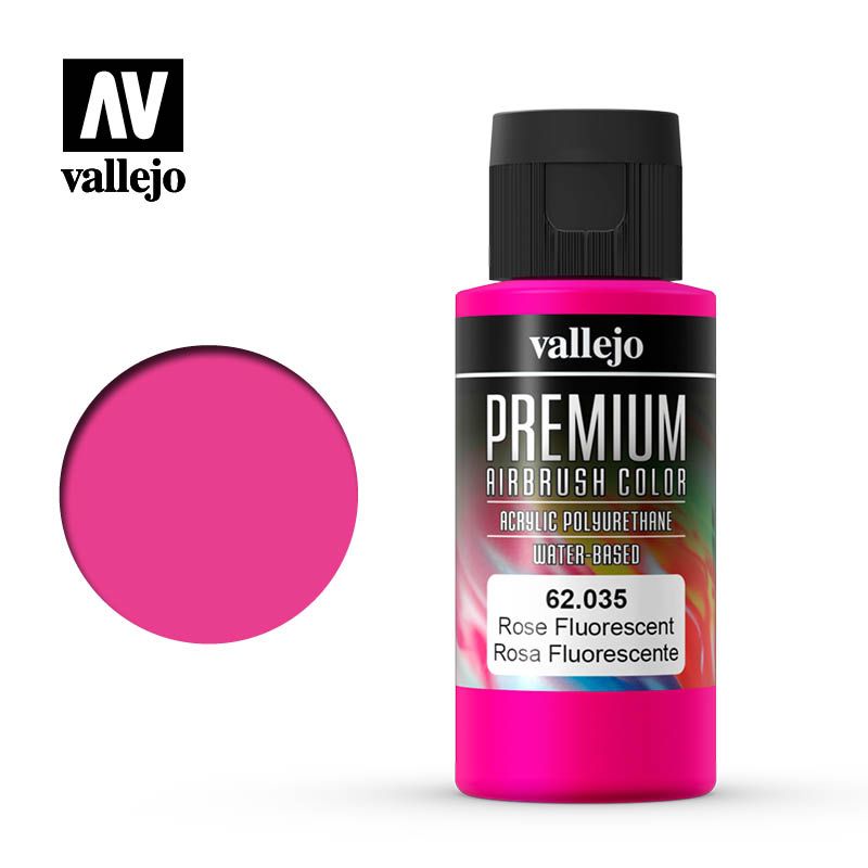 Vallejo Premium Airbrush Colour - Rose Fluorescent - 60ml