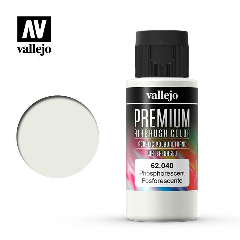 Vallejo Premium Airbrush Colour - Phosphorescent - 60ml - Click Image to Close