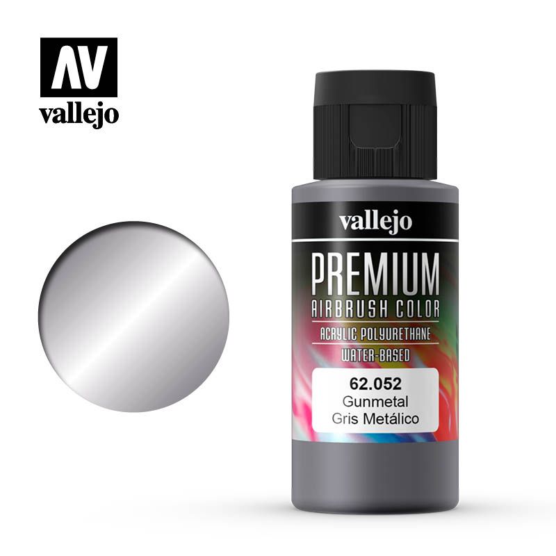 Vallejo Premium Airbrush Colour - Gunmetal - 60ml