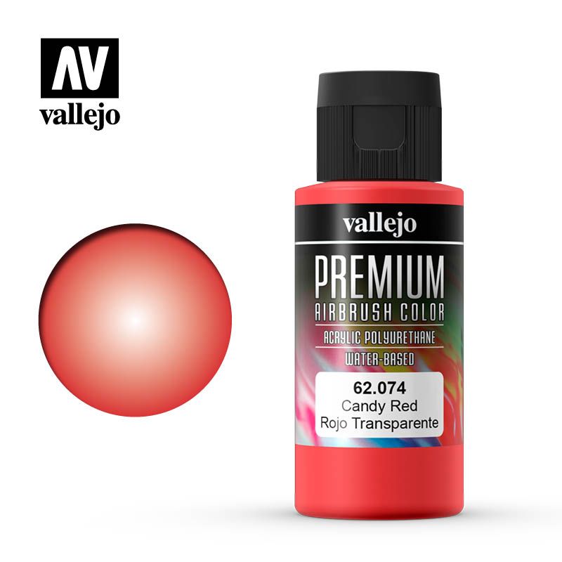 Vallejo Premium Airbrush - Candy Red - 60ml - Click Image to Close