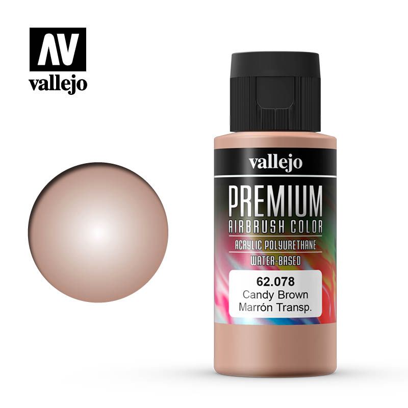 Vallejo Premium Airbrush - Candy Brown - 60ml - Click Image to Close