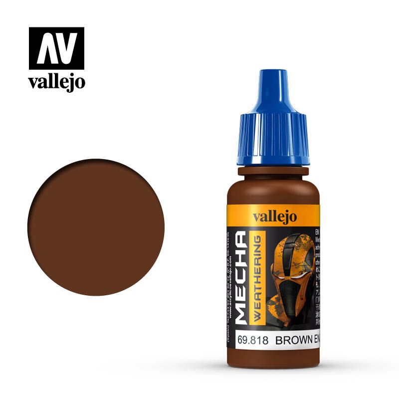 Vallejo Mecha Colour - Brown Engine Soot Matt - 17ml