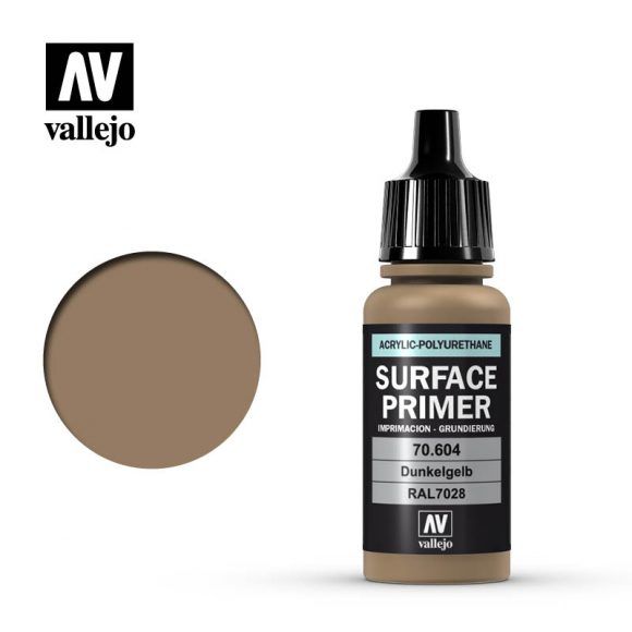 Vallejo Surface Primer - German Dark Yellow (RAL7028) - 17ml