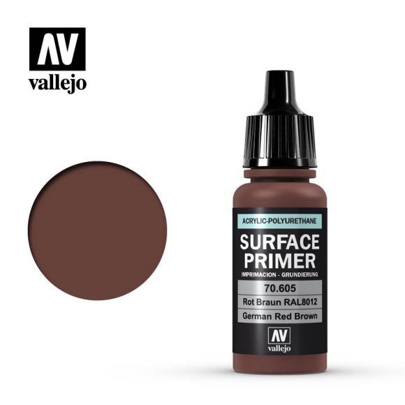 Vallejo Surface Primer - German Red Brown - 17ml