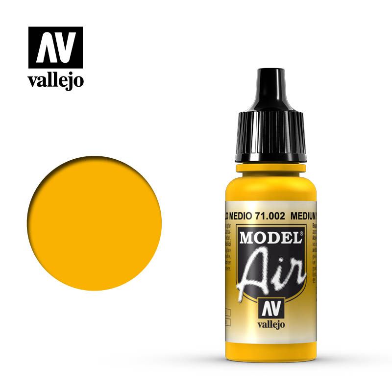 Vallejo Model Air - Medium Yellow - 17ml - Click Image to Close