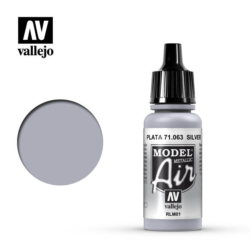 Vallejo Model Air - Metallic Silver - 17 ml