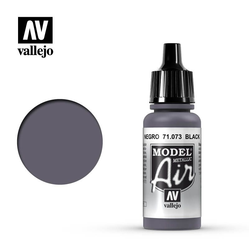 Vallejo Model Air - Metallic Black - 17 ml