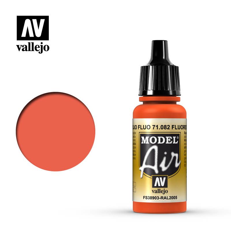 Vallejo Model Air - Fluorescent Red - 17 ml