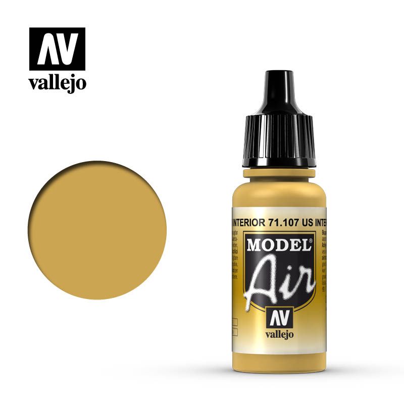 Vallejo Model Air - US Interior Yellow - 17 ml - Click Image to Close