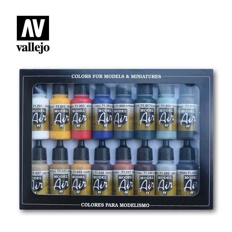 Vallejo Model Air Basic Set (16 Colours) - Click Image to Close