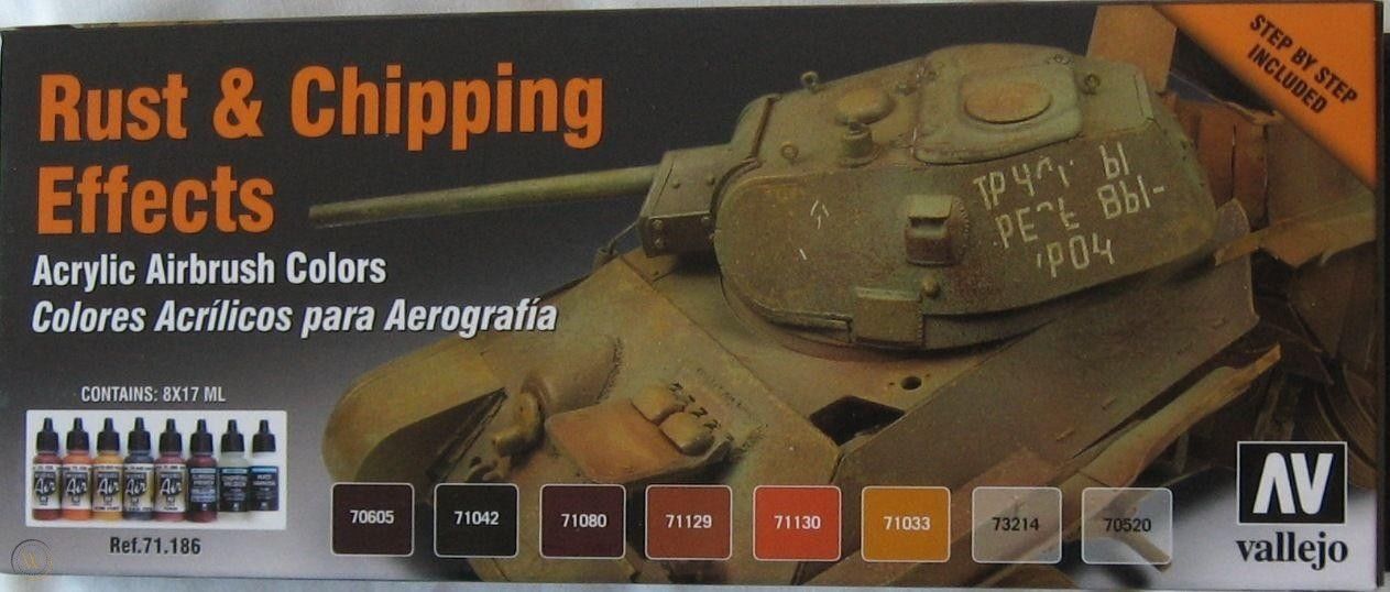 Vallejo Model Air Rust & Chipping Effects (8 Colours) - 17ml