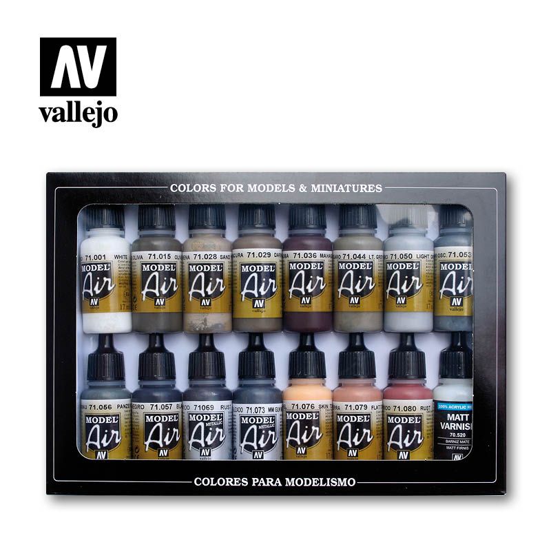 Vallejo Model Air Weathering Set (16 Colour Set)