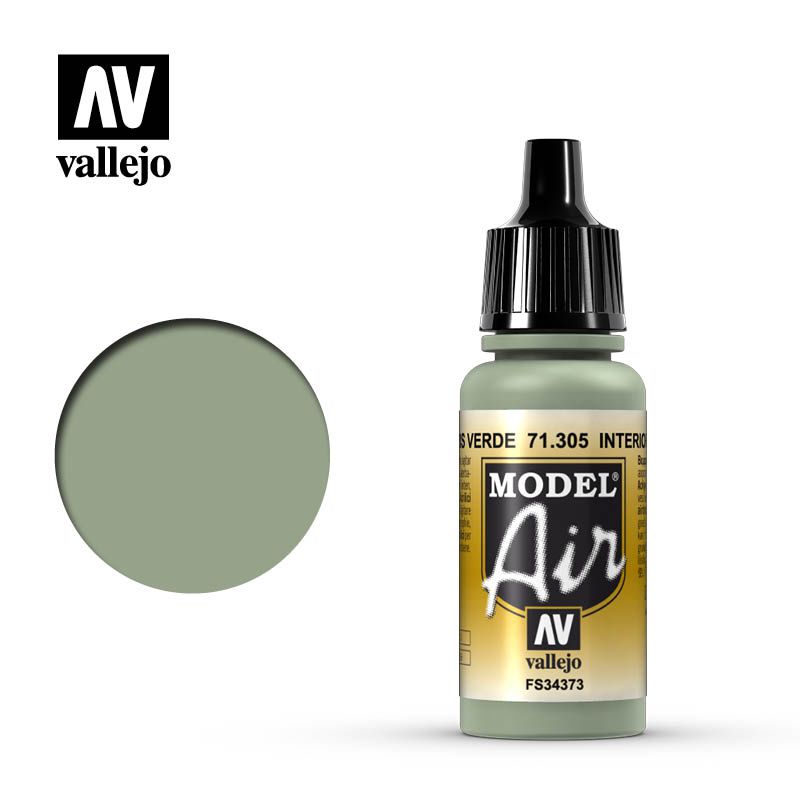 Vallejo Model Air - Interior Grey Green - 17ml - Click Image to Close