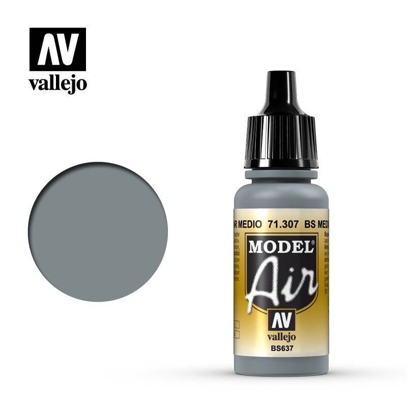 Vallejo Model Air - BS Medium Sea Grey - 17ml - Click Image to Close