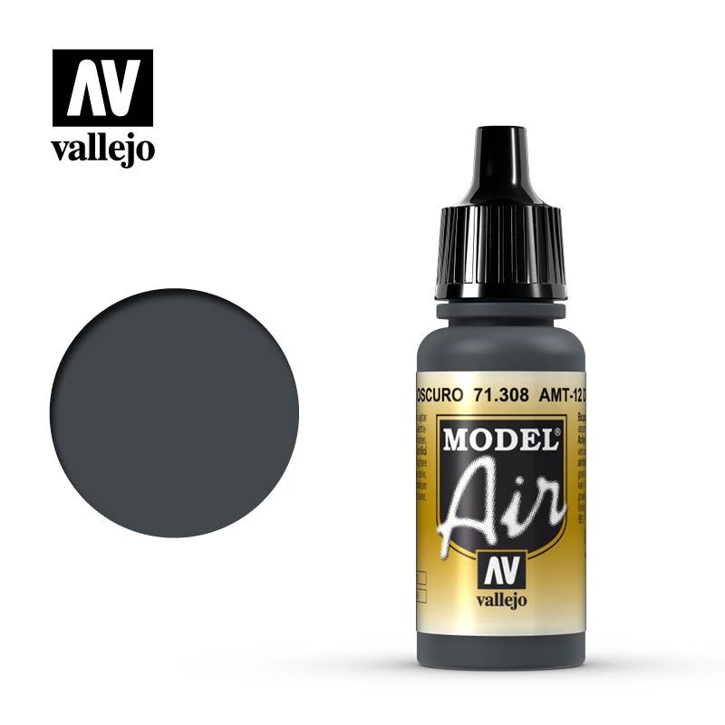 Vallejo Model Air - AMT-12 Dark Grey - 17ml - Click Image to Close