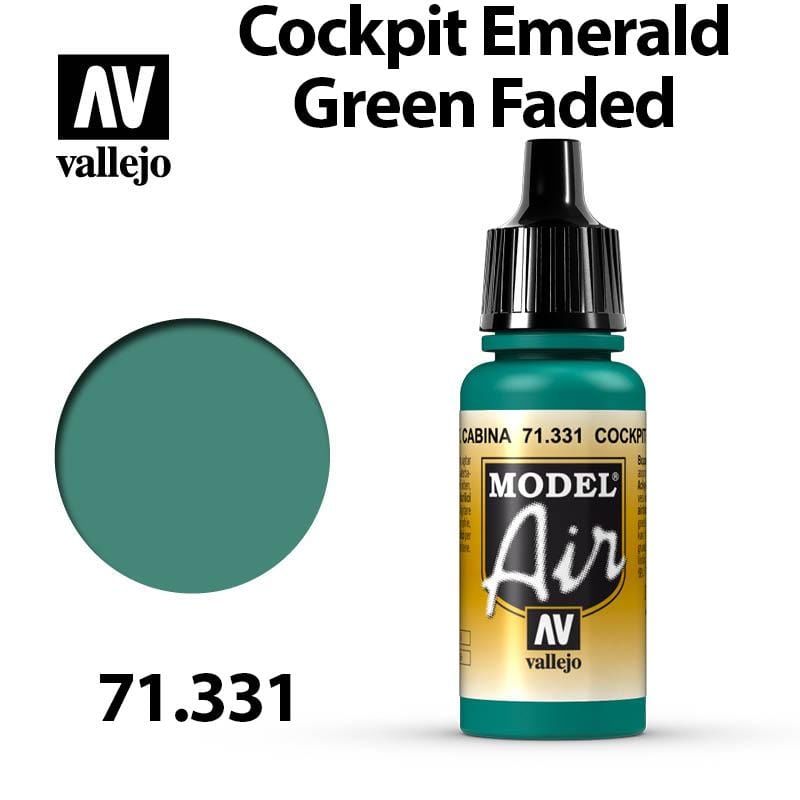 Vallejo Model Air - Cockpit Emerald Green Faded - 17ml