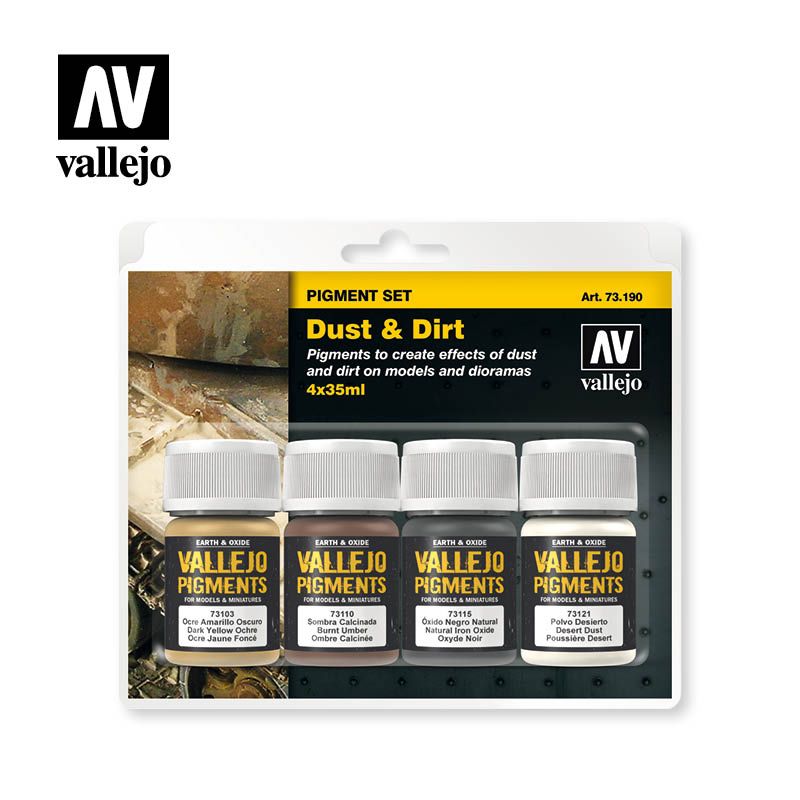 Vallejo Pigment Set - Dust & Dirt (4 pcs) - 35ml