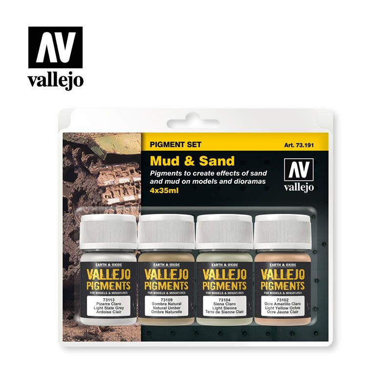 Vallejo Pigment Set - Mud & Sand (4 pcs) - 35ml