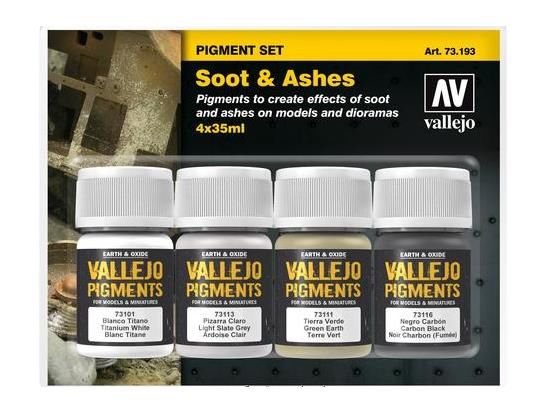 Vallejo Pigment Set - Soot & Ashes (4 pcs) - 35ml