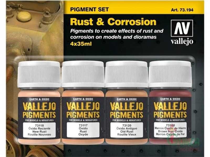 Vallejo Pigment Set - Rust & Corrosion (4 pcs) - 35ml