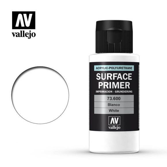 Vallejo Acrylic-Polyurethane Primer - White - 60ml