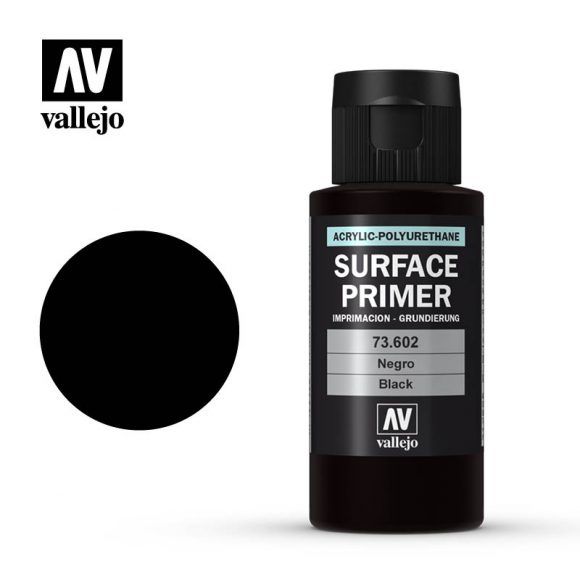Vallejo Acrylic-Polyurethane Primer - Black - 60ml