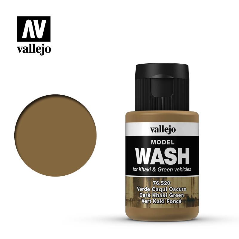 Vallejo Model Wash - Dark Khaki Green - 35ml