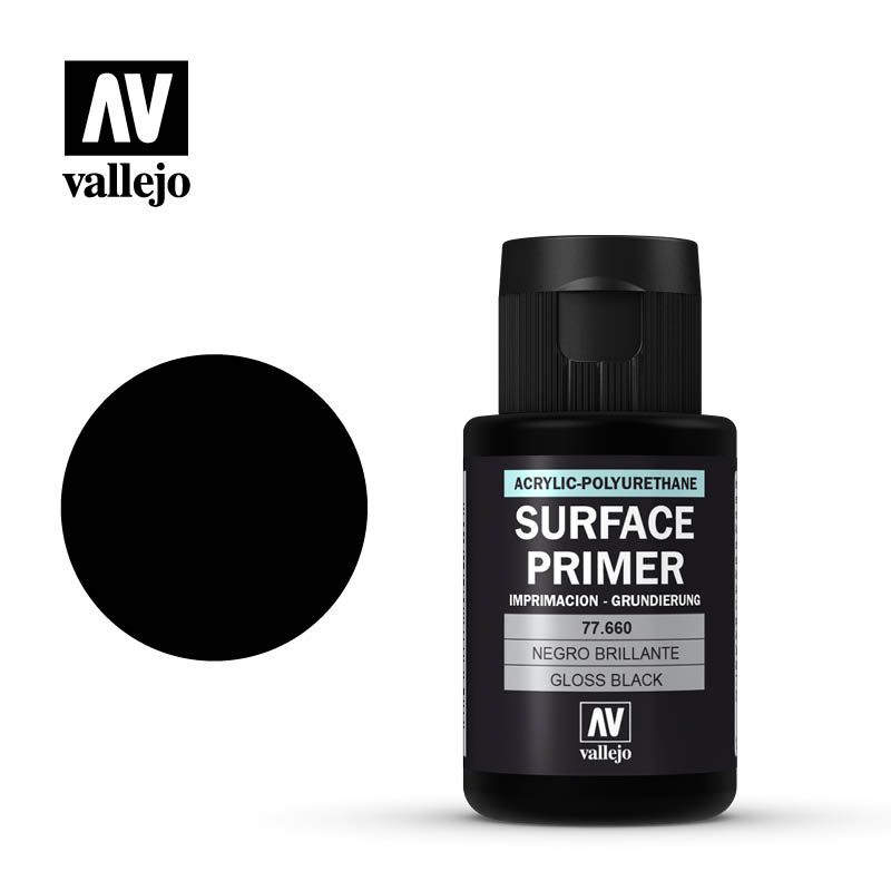 Vallejo Metal Color - Gloss Black Primer - 32ml